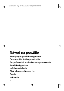 Návod Bauknecht DNV 5460 SG Digestor