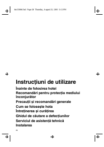 Manual Bauknecht DNV 5460 SG Hotă