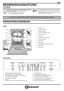 Bedienungsanleitung Bauknecht BBC 3T333 PF X Geschirrspüler