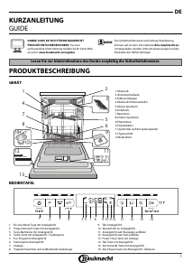 Bedienungsanleitung Bauknecht BCBO 3T333 DL I Geschirrspüler
