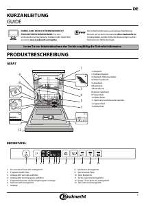 Manuale Bauknecht BCIO 3T121 PE Lavastoviglie