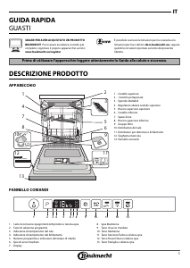 Manuale Bauknecht BCIO 3T344 DEL Lavastoviglie