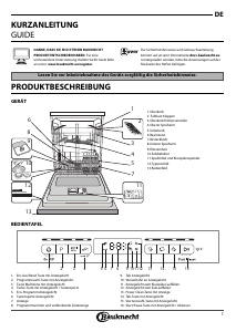 Bedienungsanleitung Bauknecht BFO 3T323 P6M X Geschirrspüler