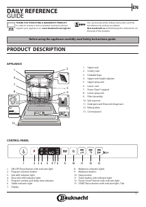 Manual Bauknecht BIO 3O26 PF Dishwasher