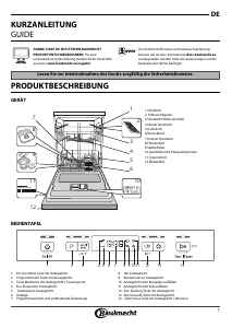 Bedienungsanleitung Bauknecht BKUC 3C26 X Geschirrspüler