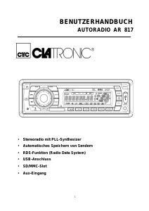 Bedienungsanleitung Clatronic AR 817 Autoradio