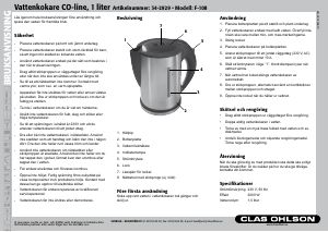 Bruksanvisning Clas Ohlson F-108 Vannkoker