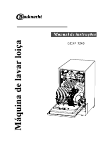Manual Bauknecht GCXP 7240 Máquina de lavar louça