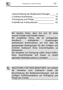 Bedienungsanleitung Bauknecht GMX 50205 Geschirrspüler