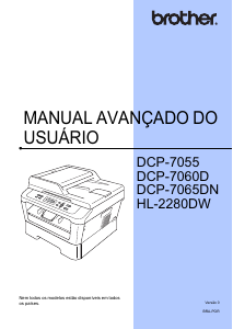 Manual Brother HL-2280DW Impressora multifunções