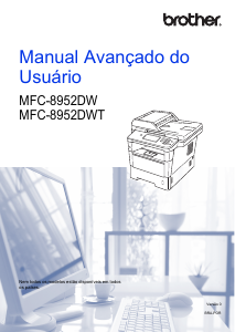 Manual Brother MFC-8952DWT Impressora multifunções
