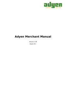 Handleiding Adyen Merchant v1.09