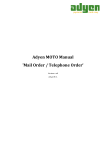 Handleiding Adyen MOTO v1.06
