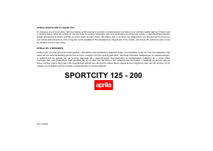 Manual Aprilia Sportcity 200 (2006) Scooter