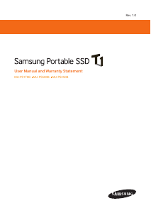 Manual Samsung MU-PS250B T1 Hard Disk Drive