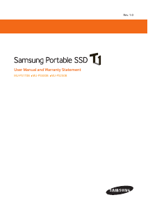 Manual Samsung MU-PS500B T1 Hard Disk Drive