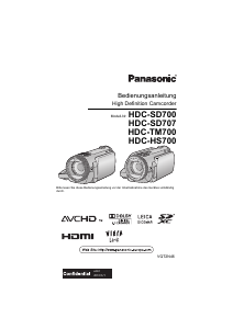 Bedienungsanleitung Panasonic HDC-SD700 Camcorder