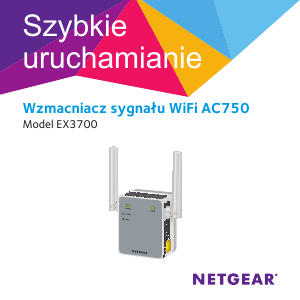 Instrukcja Netgear EX3700 Wzmacniacz WiFi