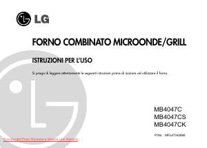 Manuale LG MB4047CK Microonde