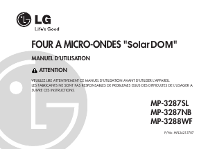 Mode d’emploi LG MP-3287NB SolarDOM Micro-onde