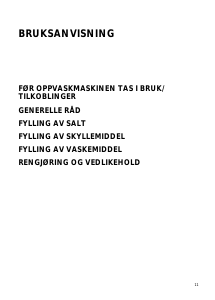 Bruksanvisning Bauknecht GSI 6551 C-AL Oppvaskmaskin