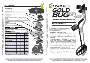 Mode d’emploi Fisher Goldbug DP Pro Détecteur de métaux