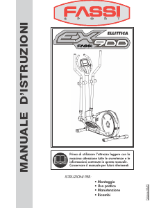 Manuale Fassi EX 900 Bicicletta ellittica