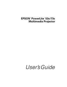 Manual Epson PowerLite 73c Projector
