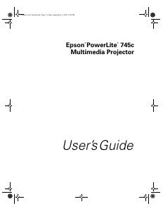 Manual Epson PowerLite 745c Projector