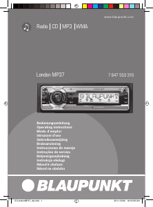 Manual de uso Blaupunkt London MP37 Radio para coche