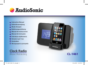 Manual AudioSonic CL-1461 Rádio relógio