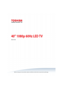 Handleiding Toshiba 40L310U LED televisie