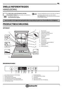 Handleiding Bauknecht OBI Ecostar 8460 Vaatwasser