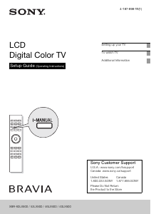 Handleiding Sony Bravia XBR-46LX900 LCD televisie