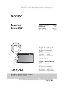 Mode d’emploi Sony Bravia XBR-70X850B Téléviseur LCD