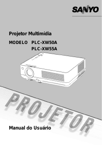 Manual Sanyo PLC-XW50A Projetor