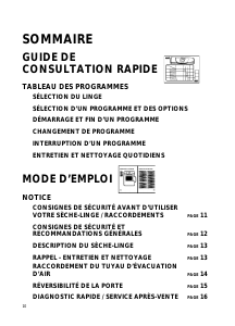 Mode d’emploi Bauknecht TRAA Excellence/1 Sèche-linge