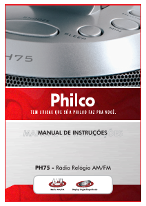 Manual Philco PH75 Rádio relógio