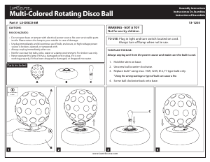 Manual LumiSource LS-DISCO 6M Disco Ball
