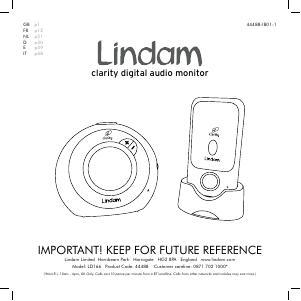 Manuale Lindam LD166 Baby monitor