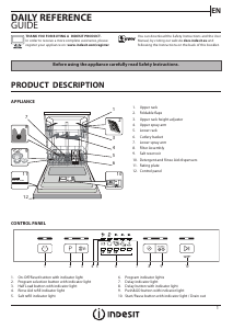 Handleiding Indesit DBE 2B19 A X Vaatwasser