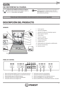 Manual de uso Indesit DBE 2B19 A X Lavavajillas