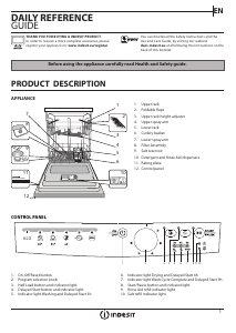 Manual Indesit DDFG 26B17 EU Dishwasher