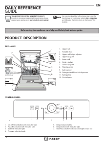 Handleiding Indesit DFE 1B10 Vaatwasser