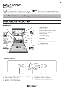 Manuale Indesit DFE 1B19 X Lavastoviglie