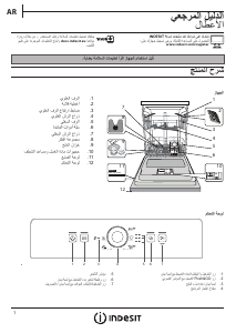 كتيب إندست DFE 1B19 X UK غسالة صحون