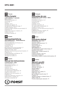 Bedienungsanleitung Indesit DFG 26B1 NX EU Geschirrspüler