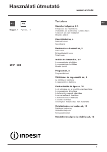 Hướng dẫn sử dụng Indesit DFP 584 EU Máy rửa chén