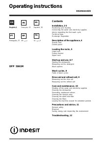 Manual de uso Indesit DFP 5841M NX EX Lavavajillas