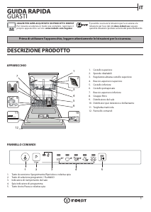 Manuale Indesit DIE 2B19 A Lavastoviglie